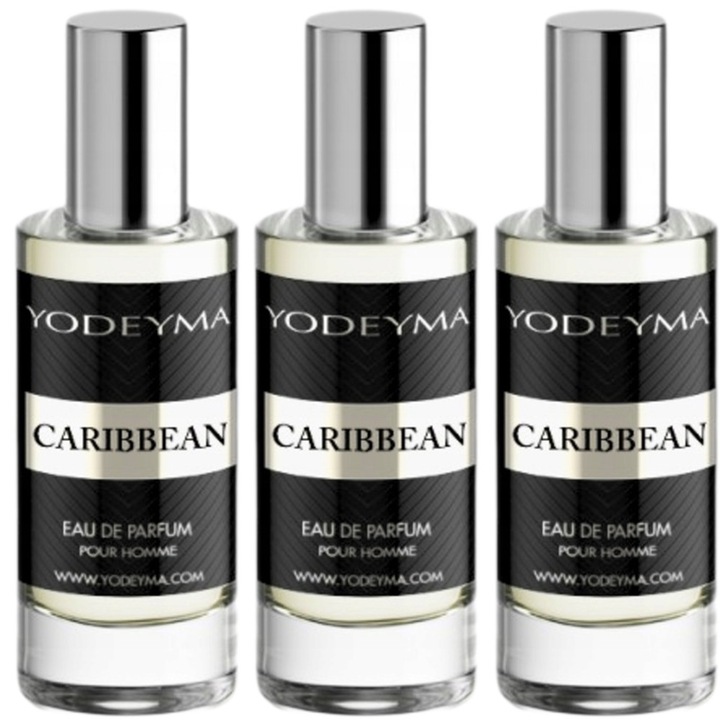 Yodeyma Caribbean Eau de Parfum Férfiaknak 15ml x3 – Elegáns és Frissítő Illat, 3 db-os szett