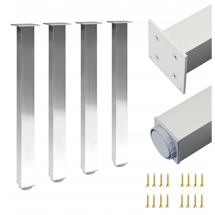 Комплект 4 Крака 60x60 мм, В-710 мм, Fest,, Алуминий, 100 кг/крак