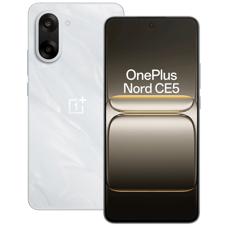 OnePlus Nord CE5 мобилен телефон, 5G, Dual Sim, 8/128GB, бял, 5011113508