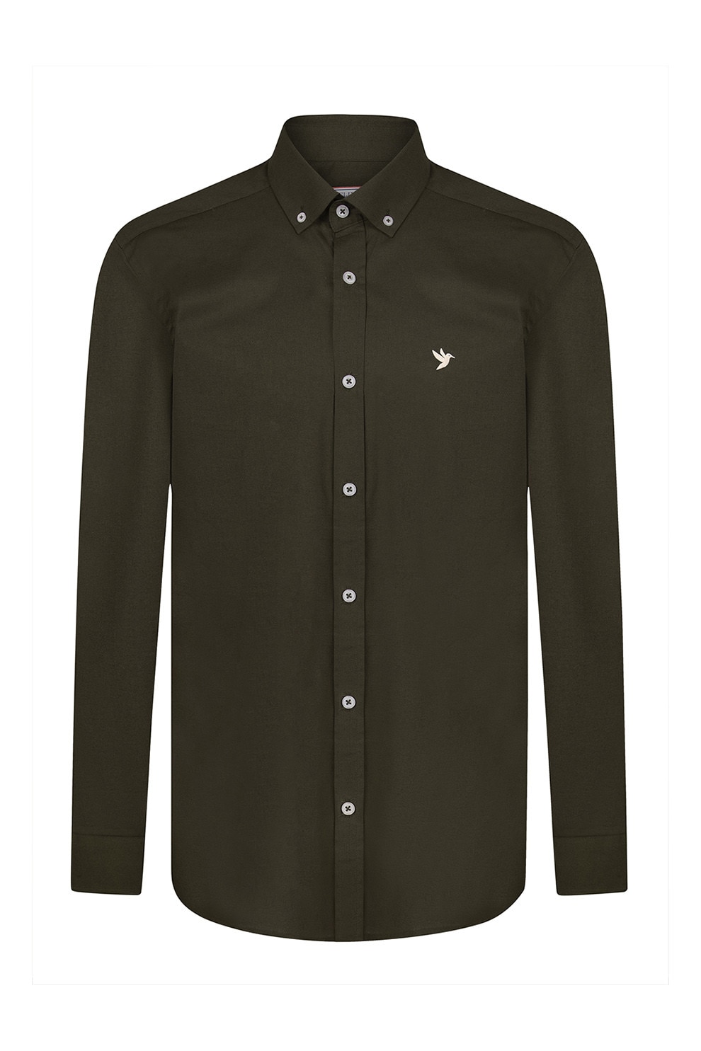 FELIX HARDY, Camasa din amestec de bumbac cu guler Oxford, verde militar inchis, XL