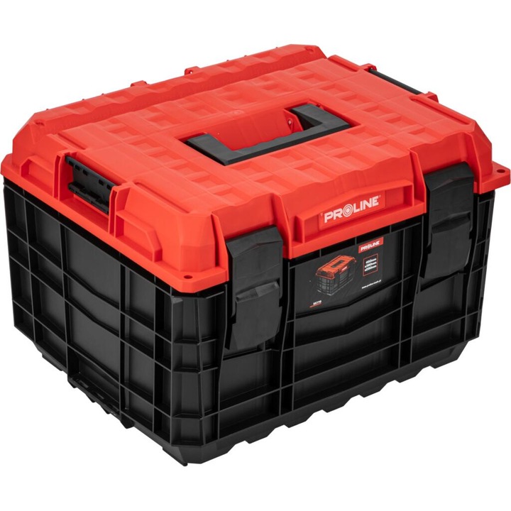 Cutie organizator scule Proline, 3 compartimente detașabile, etanșă, 450x380x290mm