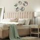 Set 5 piese decor perete, Axroad Mall, Decoratiune de perete rotunda din lemn, Stil boho, Design Abstract, Modern, Pentru casa, dormitor, sufragerie, Arta de perete, Dimensiuni 25x25cm si 20x20cm, Lemn, Verde