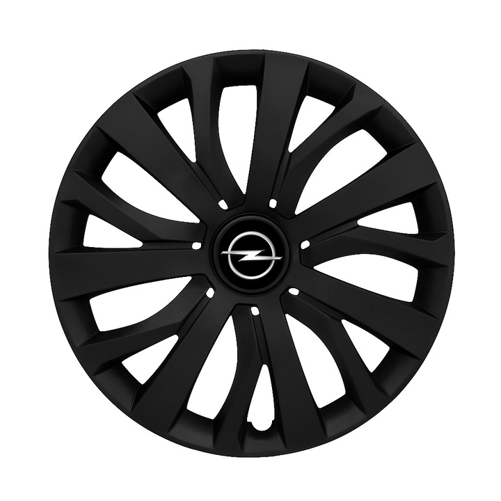 Set 4 Capace Roti R16 AutoSSF ®, Potrivite Jantelor de 16 inch, pentru OPEL, Model 432, Black Edition