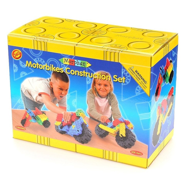 Morphun Motorkerékpár Építőkészlet, 360 db, 50 modell, méretek 30x15x23cm, többszínű