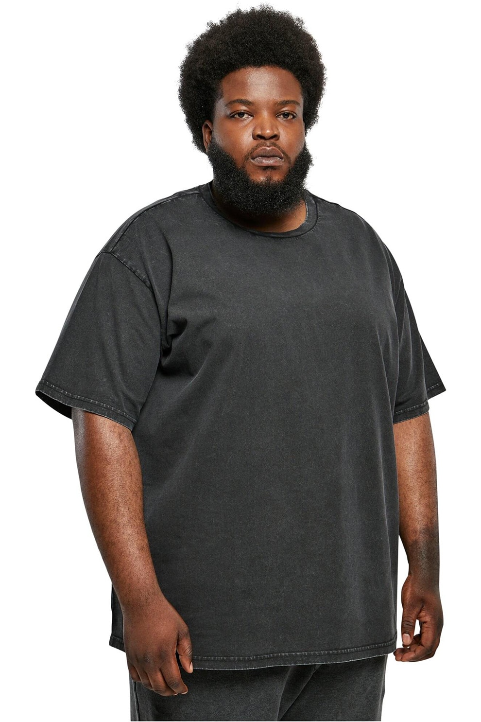 Urban Classics, Tricou lejer din bumbac, Negru stins, 2XL