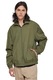 Urban Classics, Jacheta cu fermoar si maneci cazute, Verde masliniu, 2XL