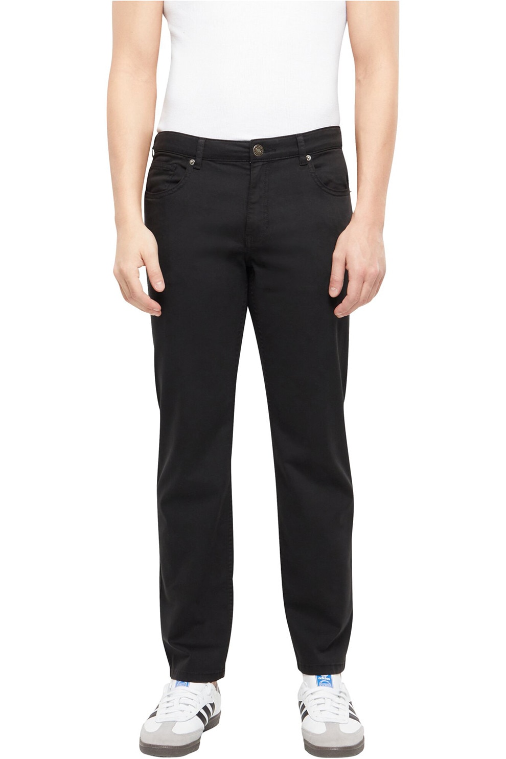 Urban Classics, Blugi drepti cu buzunare, Negru, 30