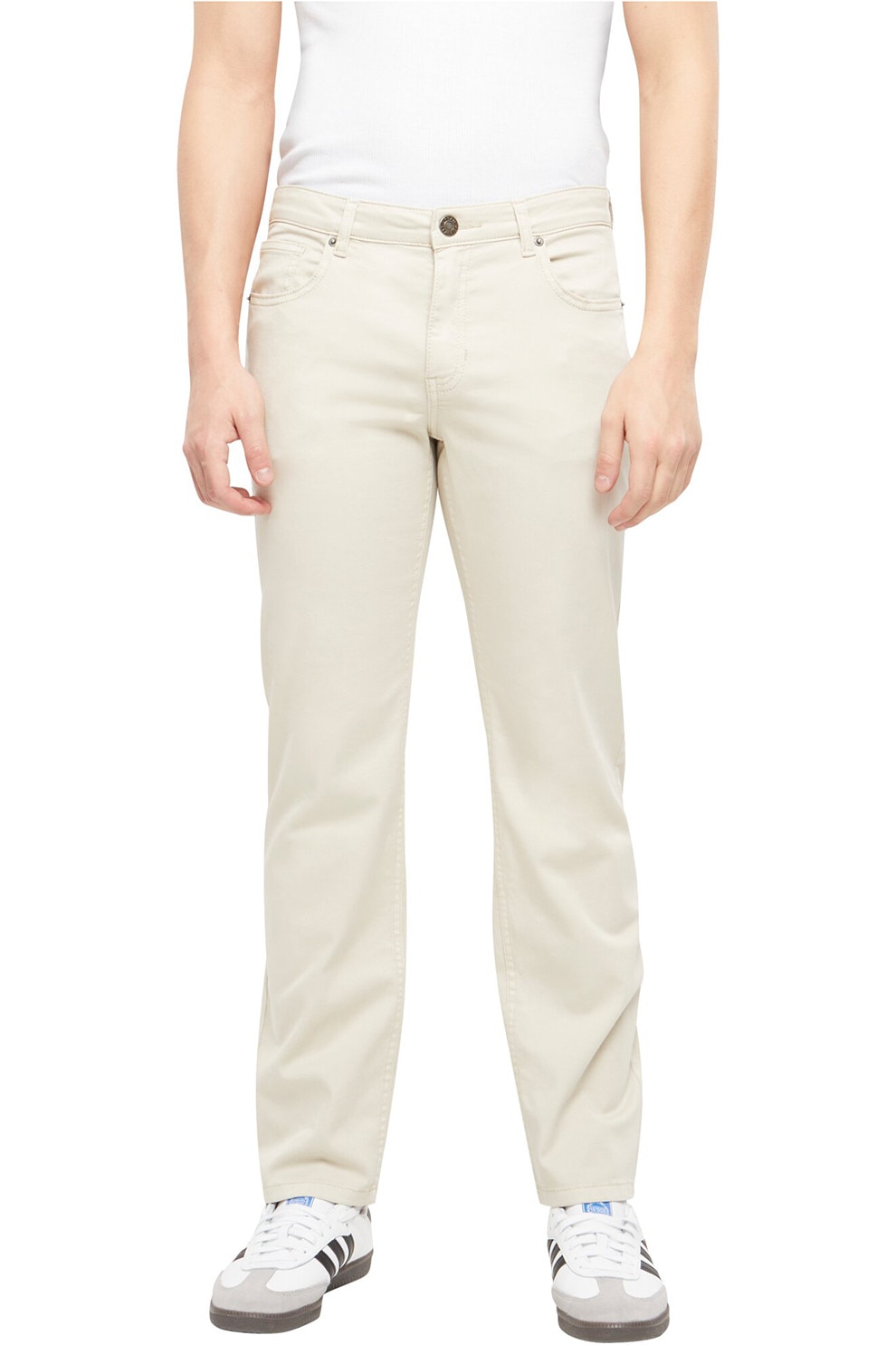 Urban Classics, Blugi drepti cu buzunare, Maro nisip, 38