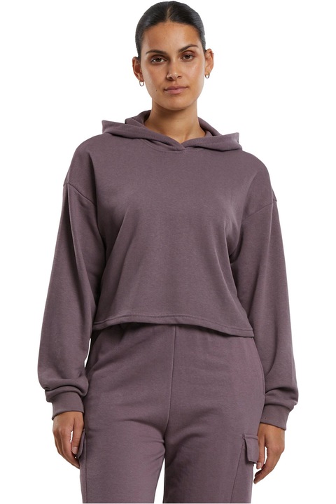 Urban Classics, Hanorac crop cu maneci cazute, Violet prafuit, L