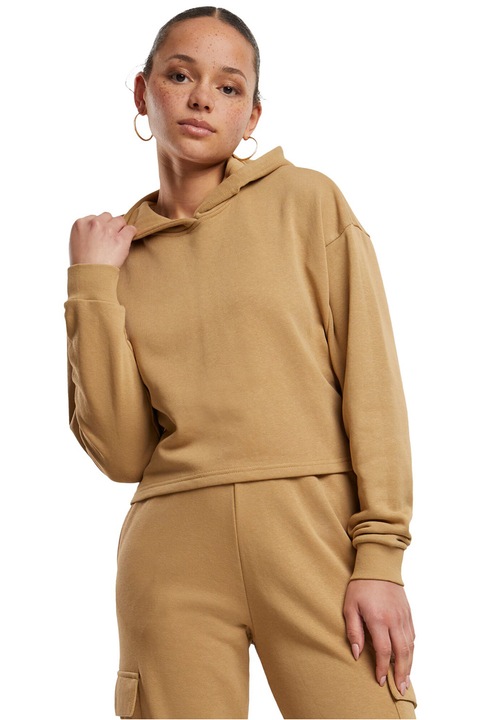 Urban Classics, Hanorac crop cu maneci cazute, Caramel, M