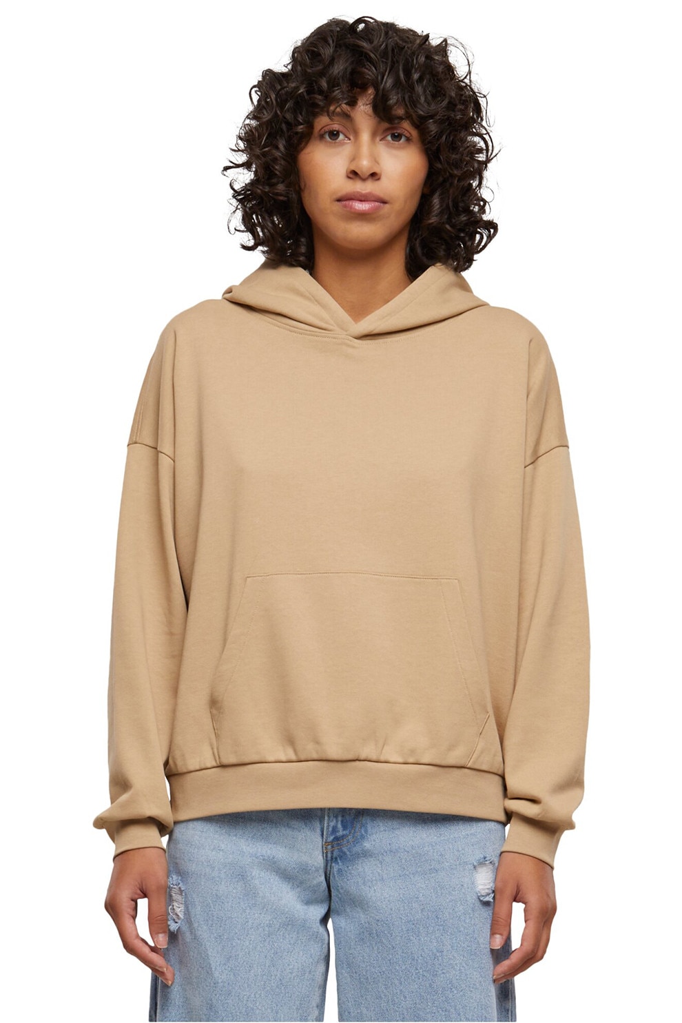 Urban Classics, Hanorac lejer cu buzunar kangaroo, Caramel, XS