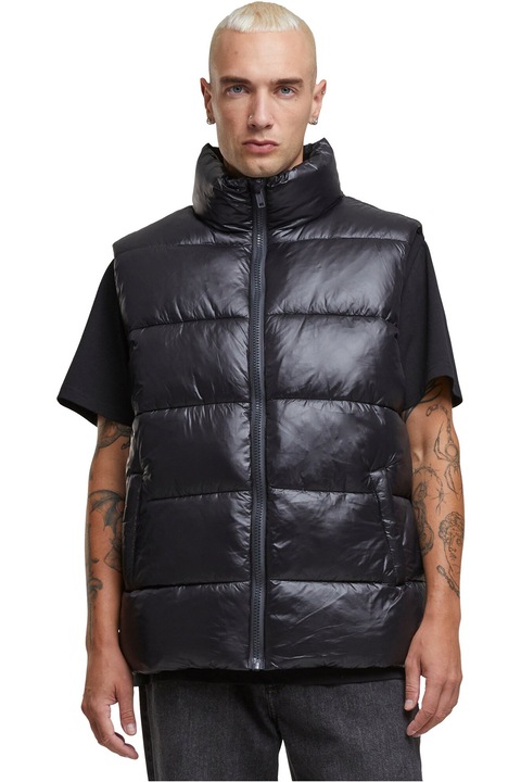 Urban Classics, Vesta cu vatelina si buzunare laterale, Negru, L