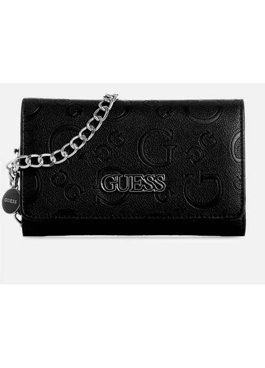 Portofel dama, GUESS, Piele ecologica, Negru, 20 x 11 x 3 cm