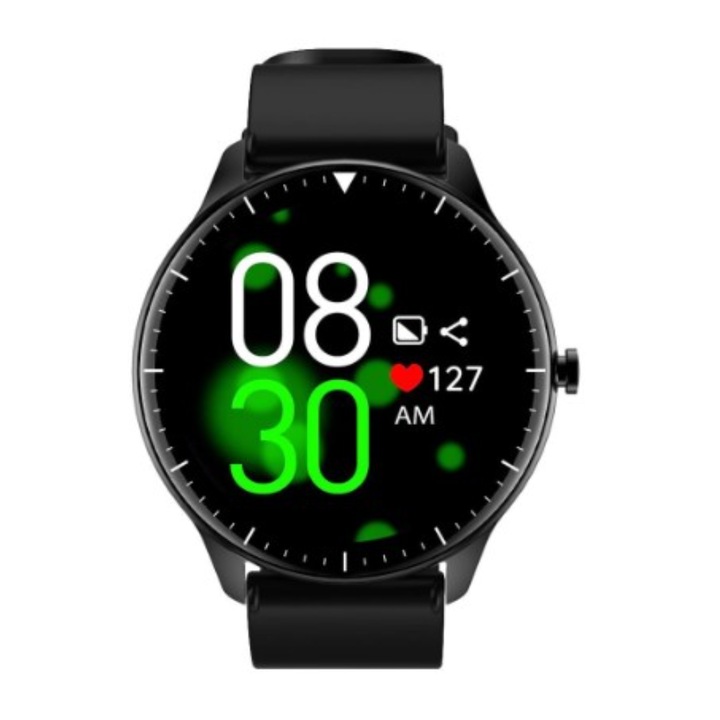 Okosóra BeSmart Y66 Pro, IP68 vízálló, 1.28 hüvelykes HD teljes érintésvezérlés, 240*240 pixeles felbontás, 160mAh akkumulátor, Fekete