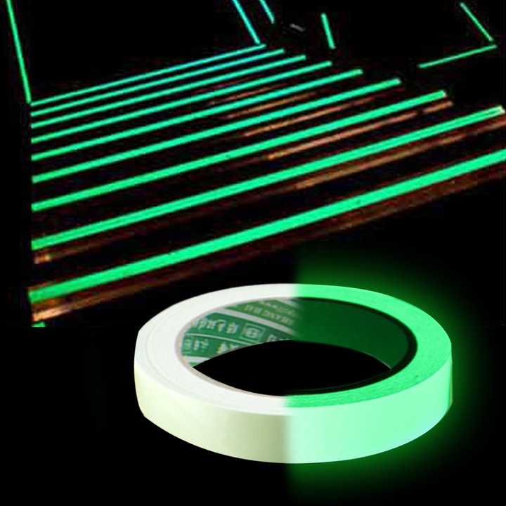 Öntapadó fluoreszkáló szalag 10x1000mm zöld vízálló