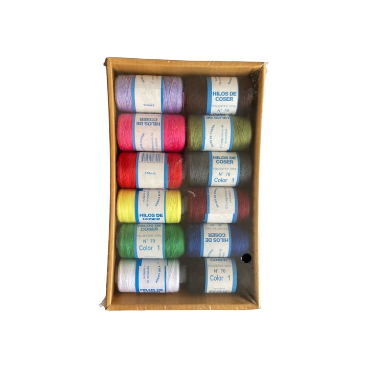 Set 12 papiote de ață, multicolor