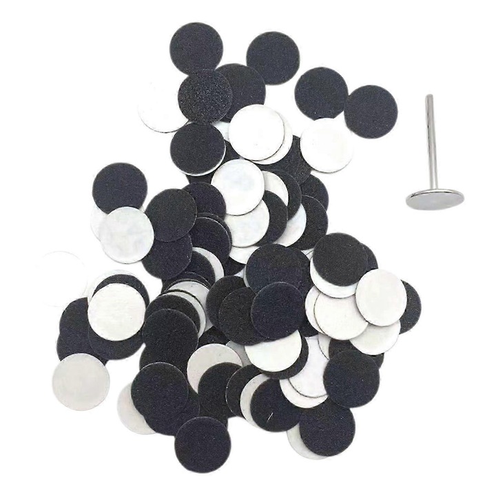 Set de 50 bucati smirghel 80 Grit pentru aparat electric de indepartat calusuri, 15mm, disc din otel inoxidabil