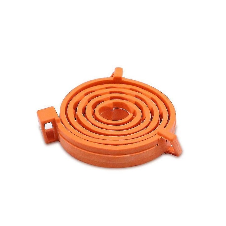 Zgarda antiparazitara pentru caini si pisici, 70cm, set cu ingrediente naturale portocaliu