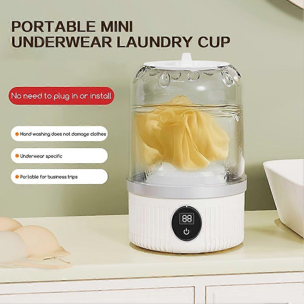 Mini masina de spalat, wireless, 12.5x12.5x20cm, multifunctionala, portabila, albastra