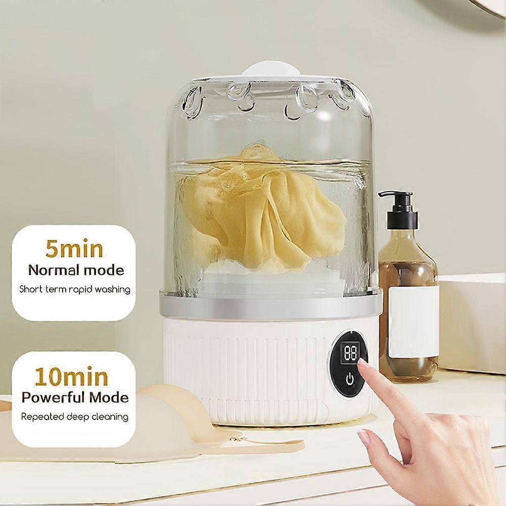 Mini masina de spalat, wireless, 12.5x12.5x20cm, multifunctionala, portabila, albastra