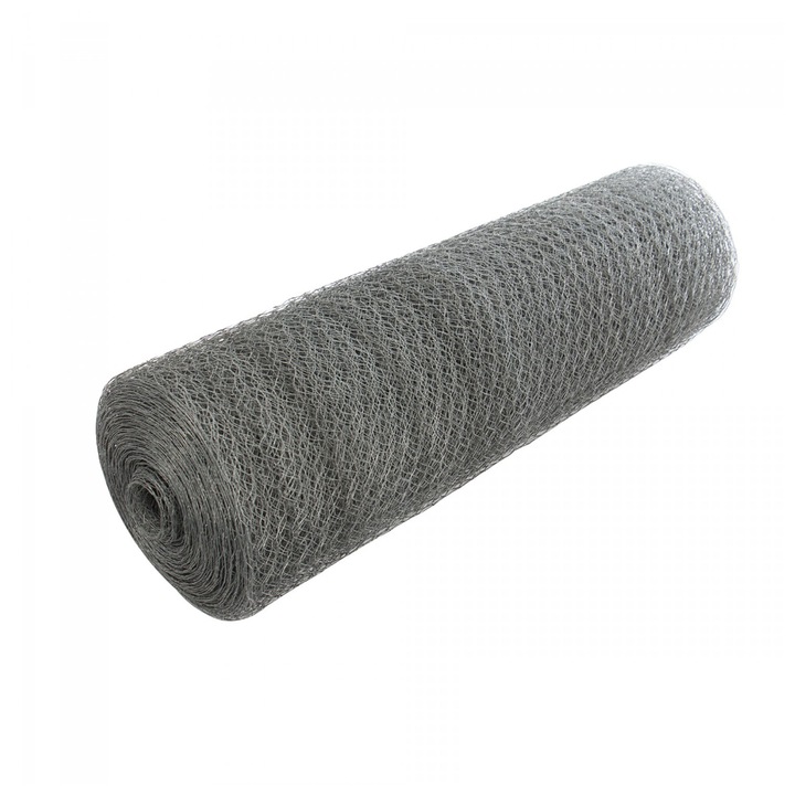 Plasa rabitz din sarma zincata 0.8 mm, 25x25 mm, rola 1x25 m