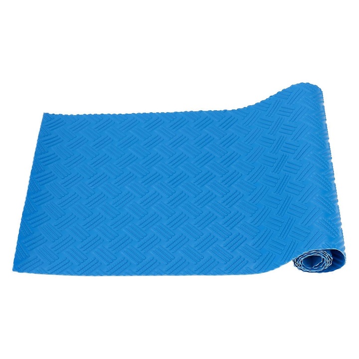 Saltea antiderapanta pentru scara de piscina, 23x90 cm, PVC, albastru