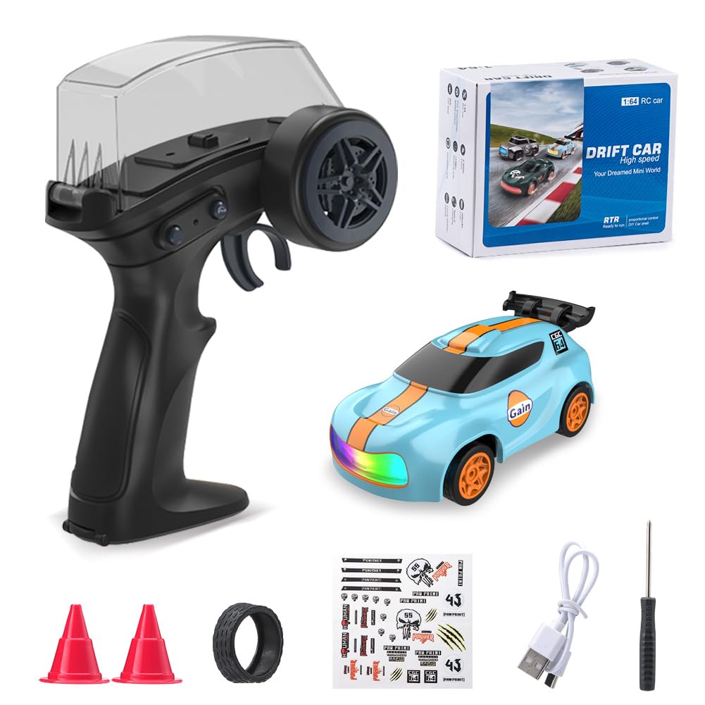 カズ　DRIFT Mini 1/64 Mini RC Drift Car 4WD High-Speed Full-Proportional Desktop