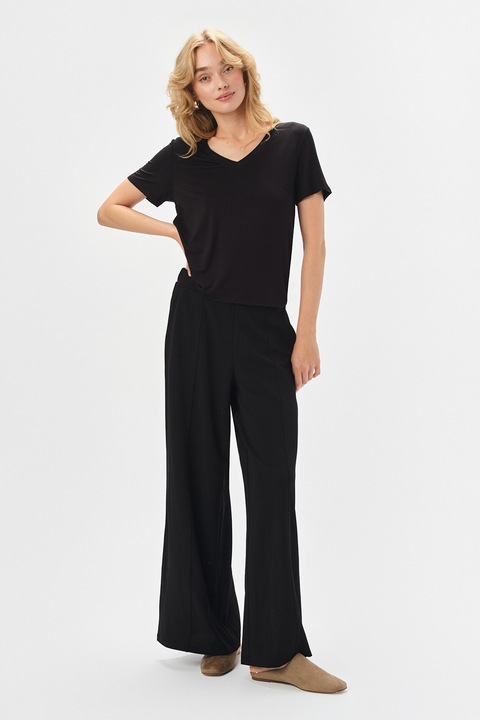 Top Secret, Tricou cu decolteu in V, Negru