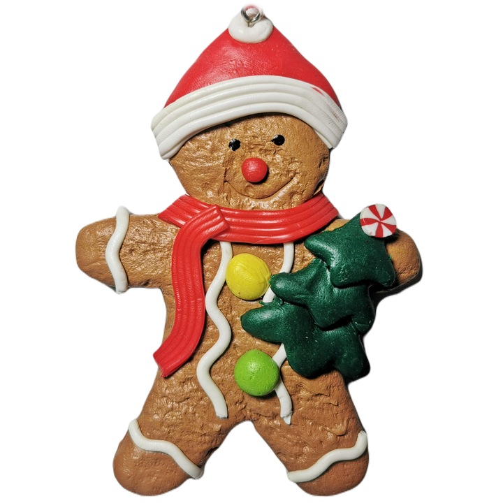 Glob de Craciun 7&7, figura om de turta dulce, 11x7,5cm, set mix