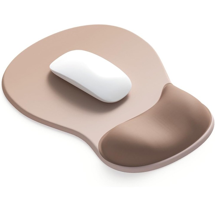 Mouse Pad Ergonom cu Suport Umanatic Gel Chinoutton, Baza Antiderapanta PU - Pentru Birou si Gaming, Reducere Dureri Incheietura, Material Durabil si Spalabil, 26x19x2.6cm, caisa
