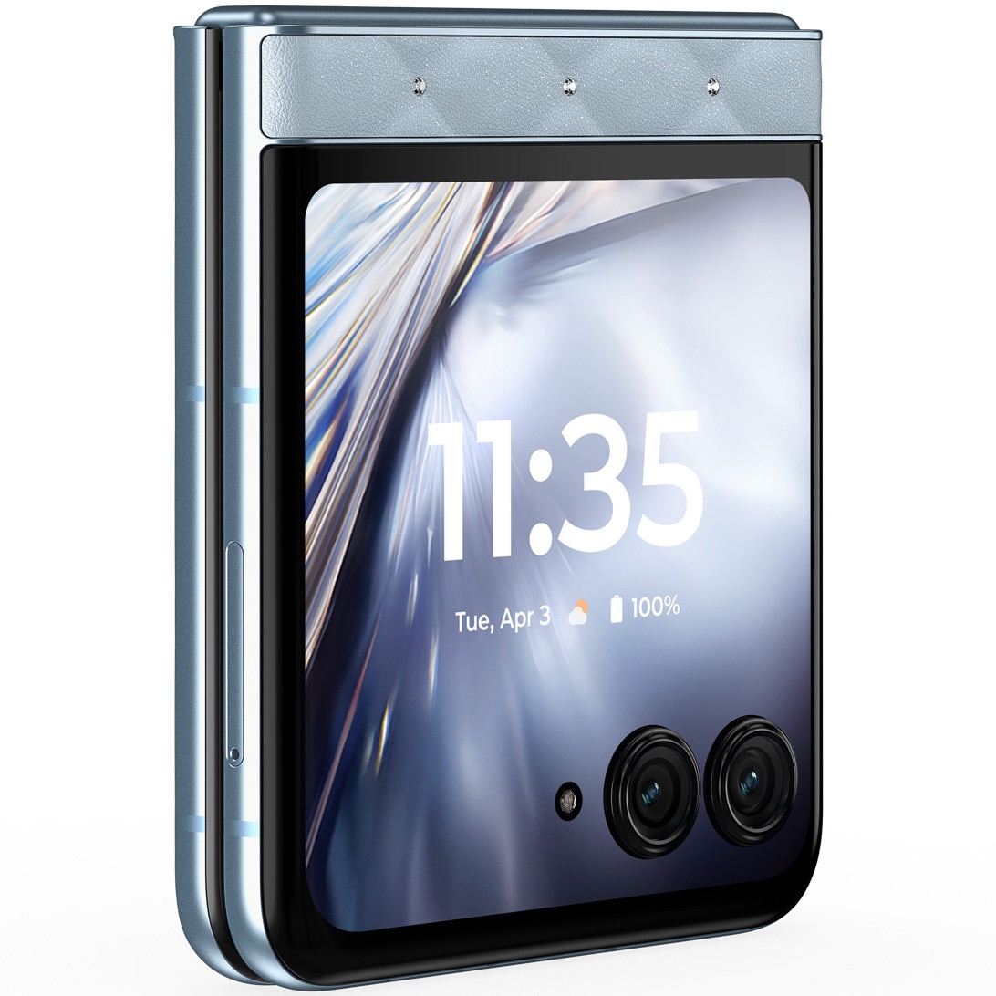 Telefon mobil Motorola razr 60 Swarovski, Dual SIM, 256GB, 8GB RAM, Ice Melt + casti moto buds loop