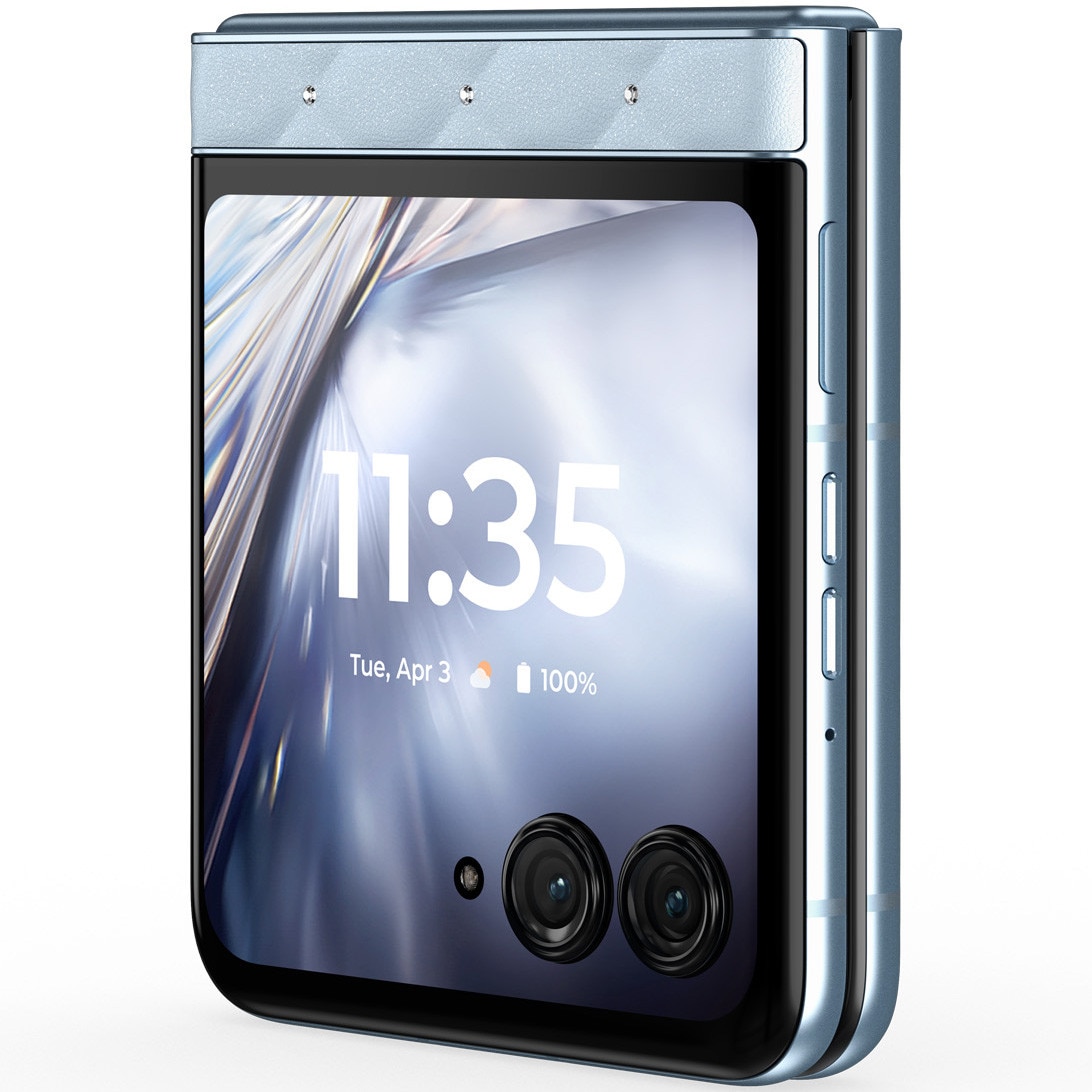 Telefon mobil Motorola razr 60 Swarovski, Dual SIM, 256GB, 8GB RAM, Ice Melt + casti moto buds loop