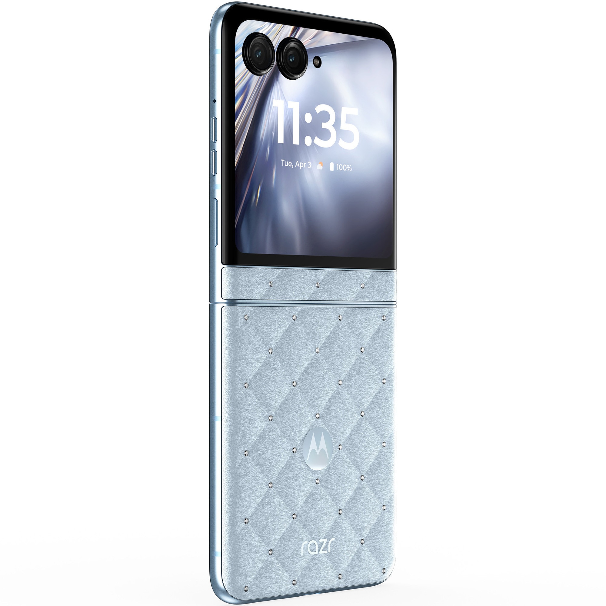 Telefon mobil Motorola razr 60 Swarovski, Dual SIM, 256GB, 8GB RAM, Ice Melt + casti moto buds loop