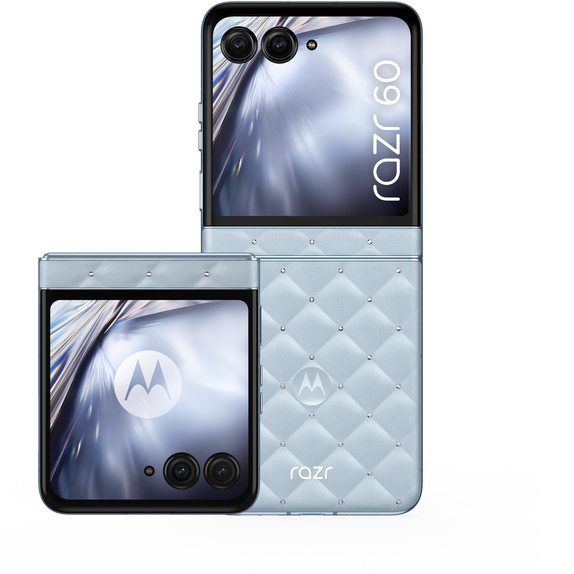 Telefon mobil Motorola razr 60 Swarovski, Dual SIM, 256GB, 8GB RAM, Ice Melt + casti moto buds loop