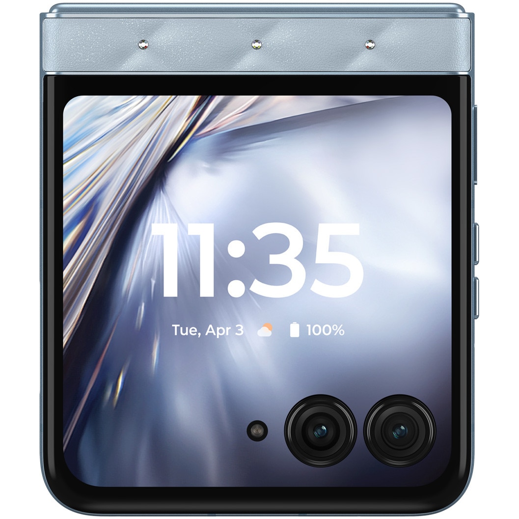 Telefon mobil Motorola razr 60 Swarovski, Dual SIM, 256GB, 8GB RAM, Ice Melt + casti moto buds loop