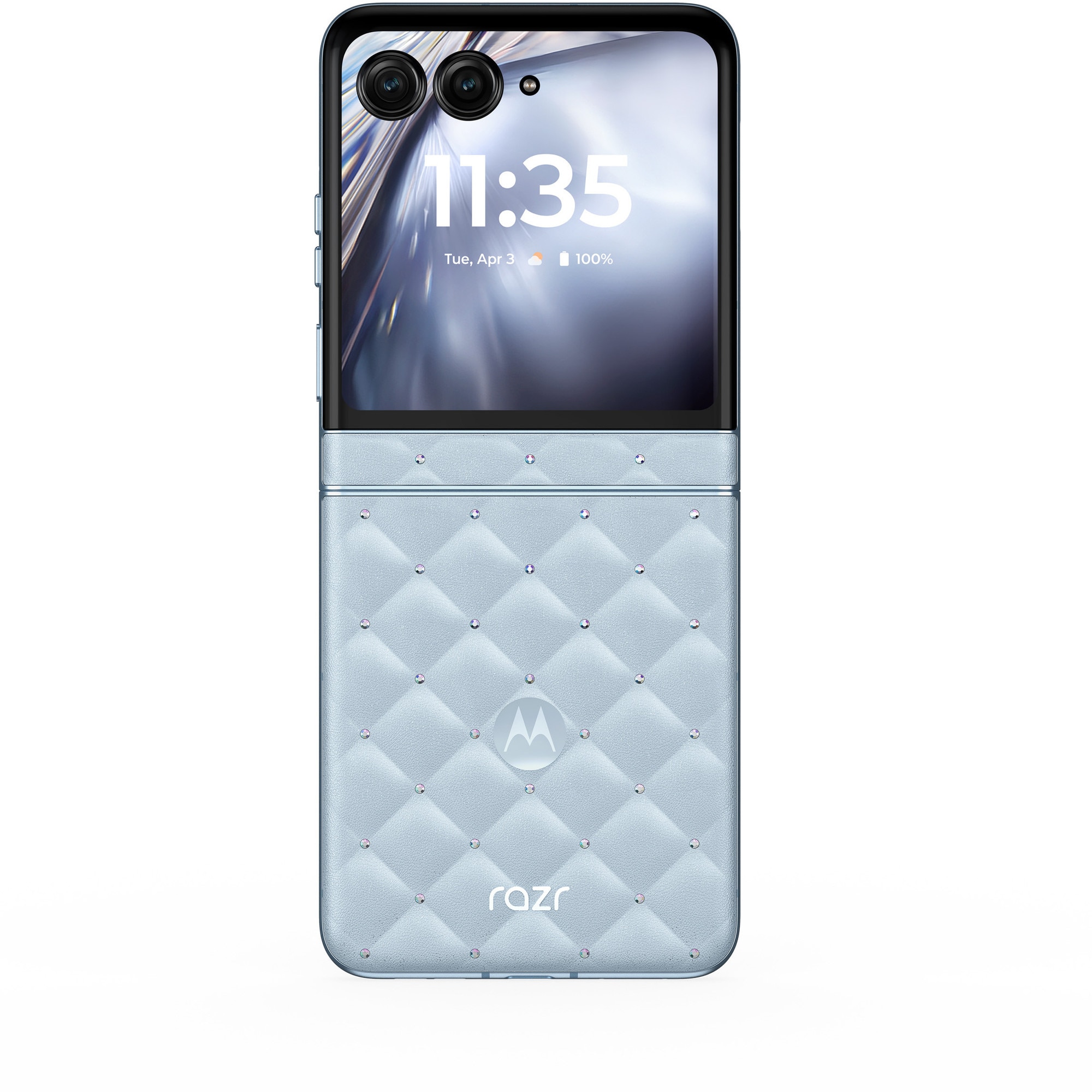 Telefon mobil Motorola razr 60 Swarovski, Dual SIM, 256GB, 8GB RAM, Ice Melt + casti moto buds loop