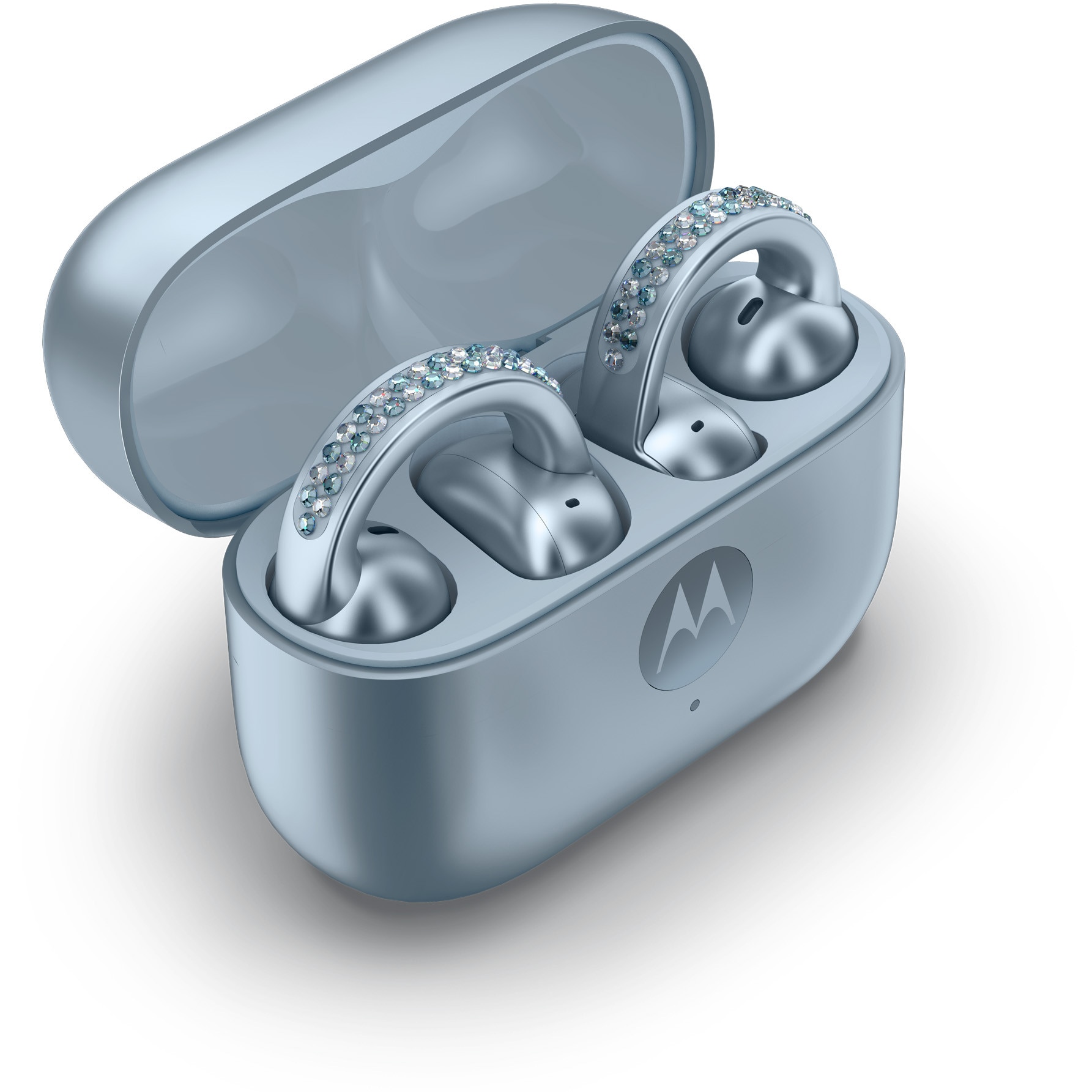 Telefon mobil Motorola razr 60 Swarovski, Dual SIM, 256GB, 8GB RAM, Ice Melt + casti moto buds loop