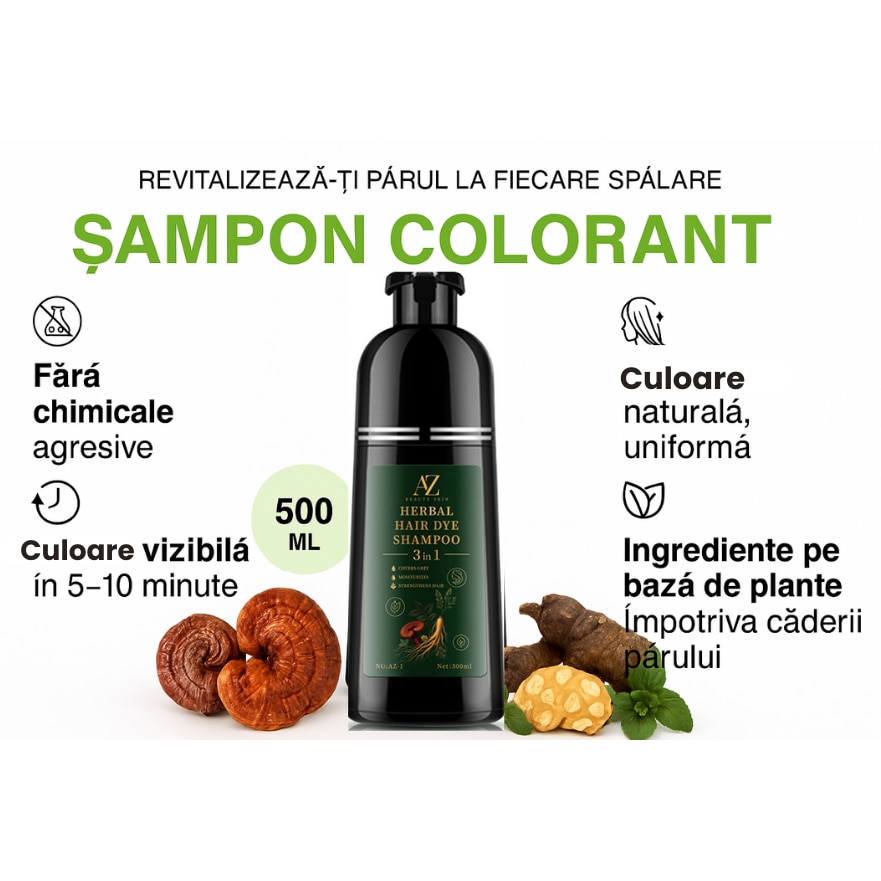 Sampon colorant pentru par, fara amoniac, unisex, 500 ml - saten