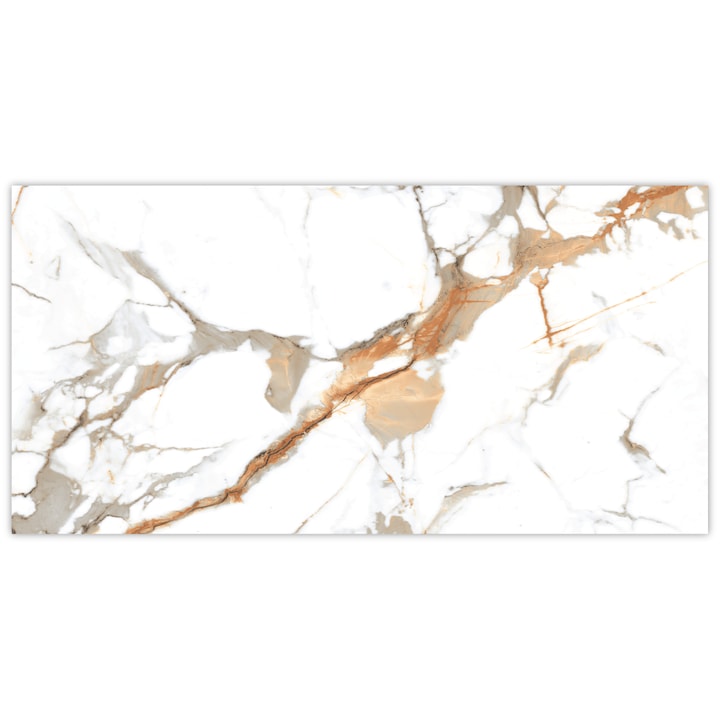 Gresie portelanata rectificata Nover White Carving, 60X120, mata