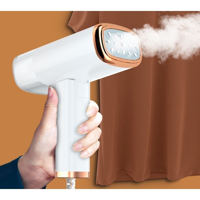Aparat de Calcat Vertical Portabil cu Abur, Putere 1000W, Rezervor de 100 ml, Priza, Functie Anti Calcar si Auto Curatare, Pliabil, 15x17x7.5 cm, Alb