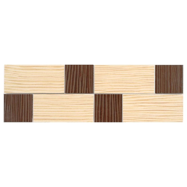 Brau decorativ faianta baie / bucatarie Wenge Multi Cotto, 8 x 25, 1 placa