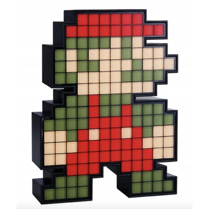 LED éjszakai lámpa, retro, Super Mario, többszínű, 3D, világítási mód: 3 mód, Tartalma: USB kábel, Anyaga: műanyag, Jellemzők: éjjeli lámpa, éjjeli szekrény