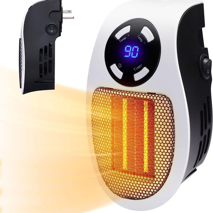 Aeroterme HERUSI set 2 mini 11x7.5x18cm alb 500W