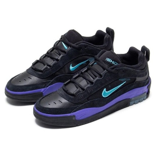 Pantofi skate barbati Nike Air Max Ishod, negru, piele intoarsa