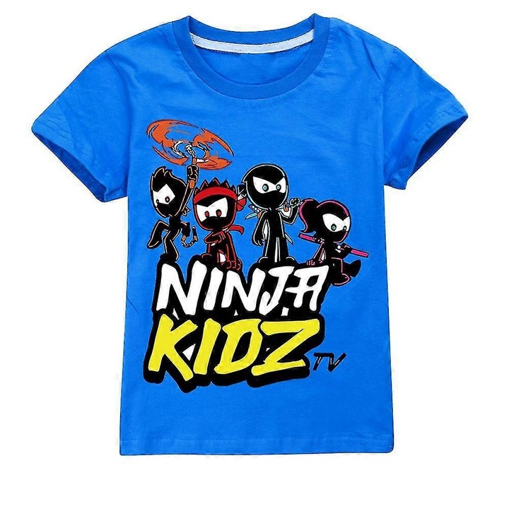 Póló gyermek, kék, pamut