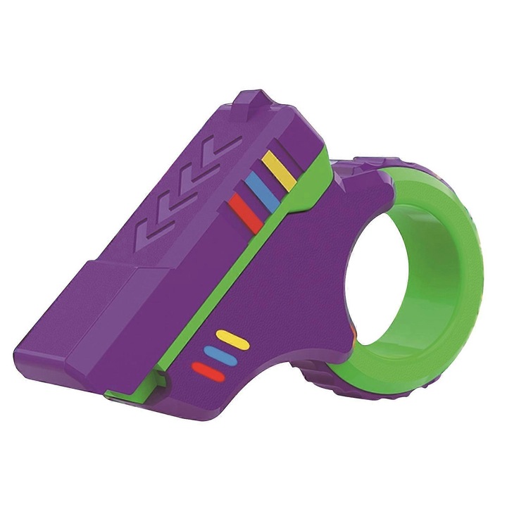 Jucarie antistres, slider fidget, design 3D, plastic, 7.5x6x2.2cm, mov