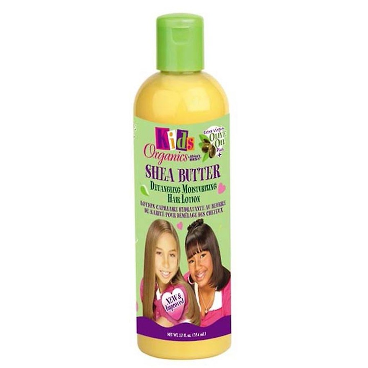 Gyermek hajhidratáló lotion, Africa's Organics, sheavajjal, 12oz, petrolátummentes, ásványi olajmentes