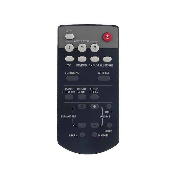 Telecomanda de inlocuire pentru sistemul de soundbar FSR76 ZU84640 YAS-306 YAS306, 433 MHz, set inclus
