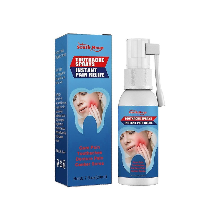 Spray pentru dureri dentare, South Moon, efect rapid, ingrediente naturale, 20ml