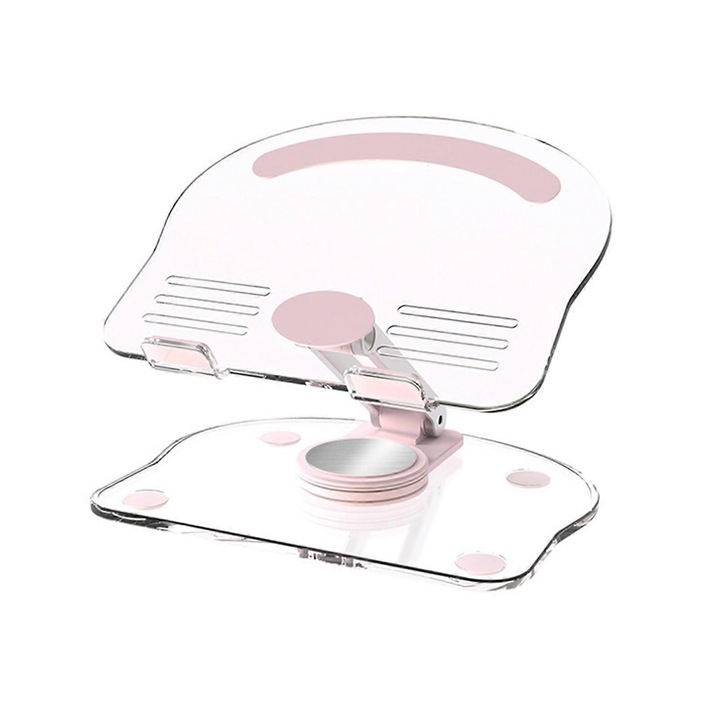 Suport laptop, 360° rotativ, ergonomic, ABS si aliaj de aluminiu, 15.5x12.5cm